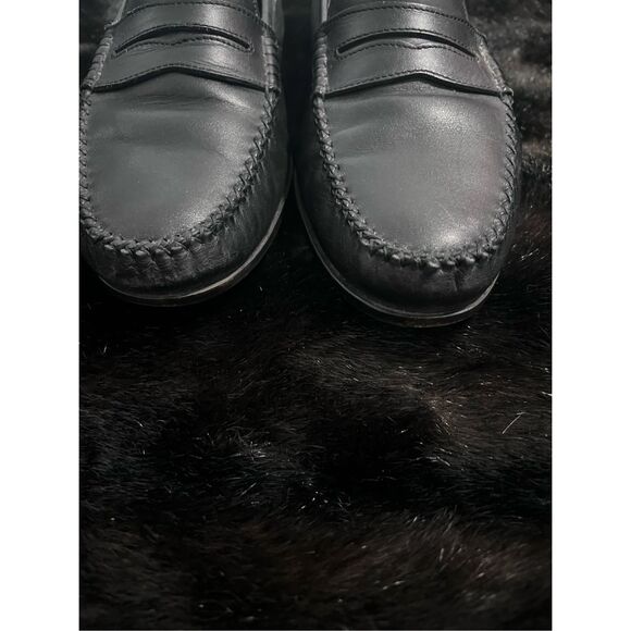 Salvatore Ferragamo Ponza” black calf slip on penny loafers 11.5 d shoes main image 8